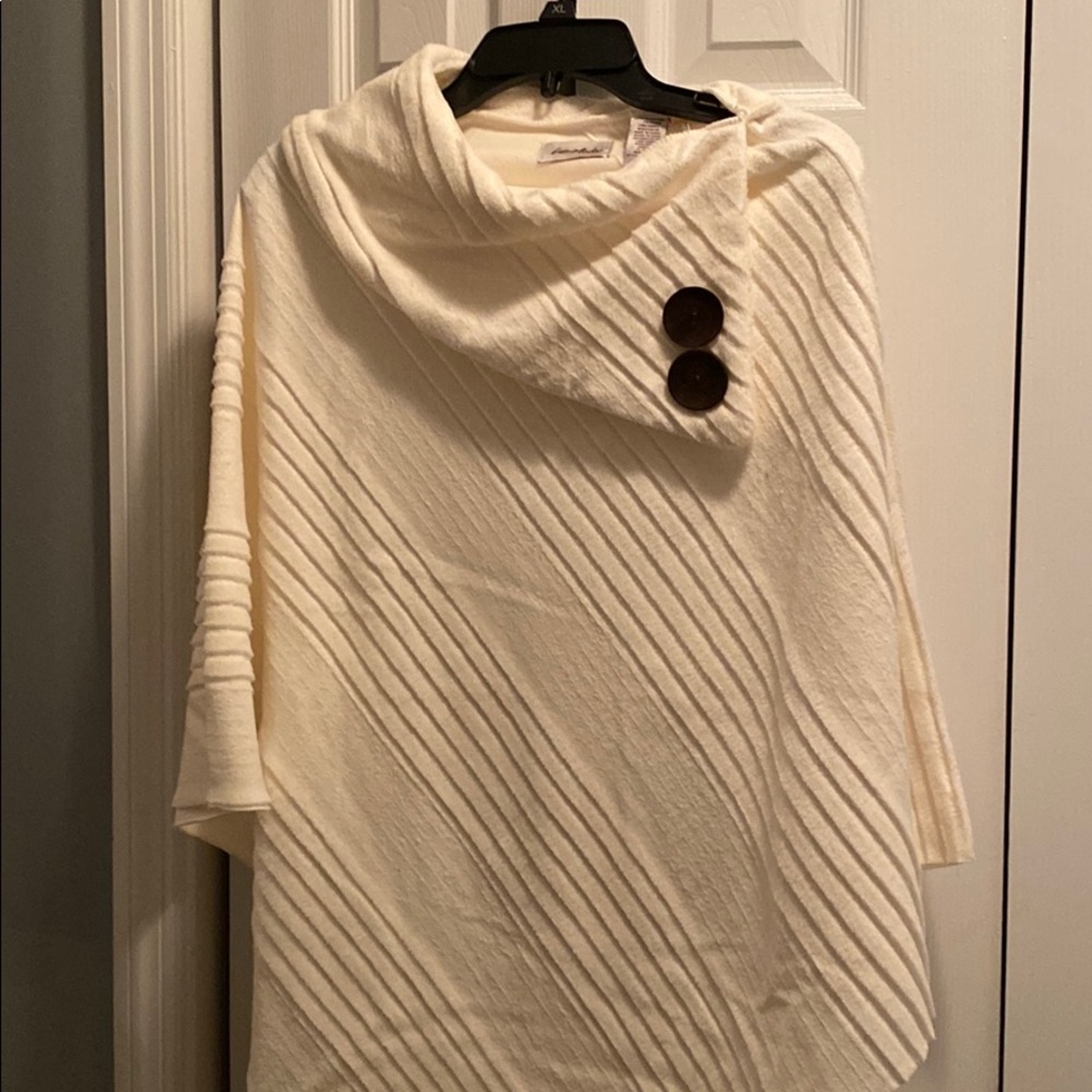 Cream Poncho